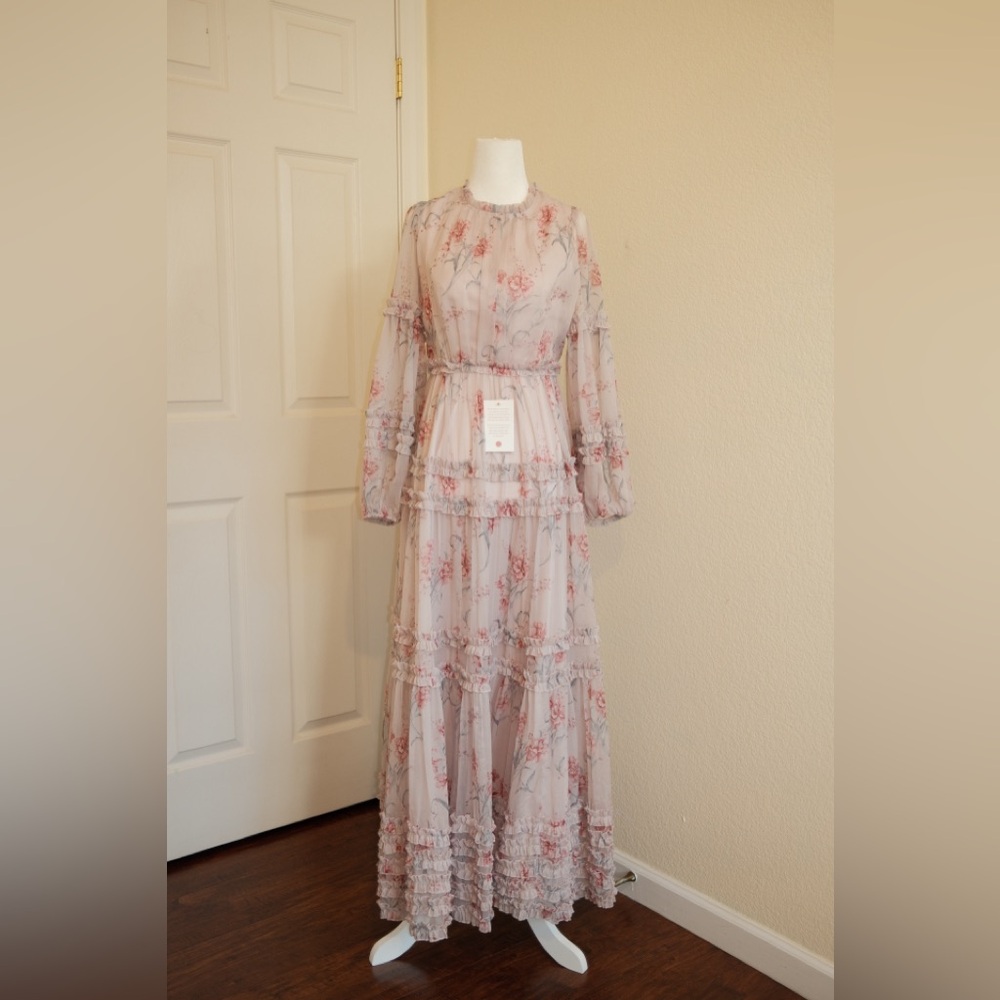 Ivy City Co Pink Floral Long Sleeve Dress